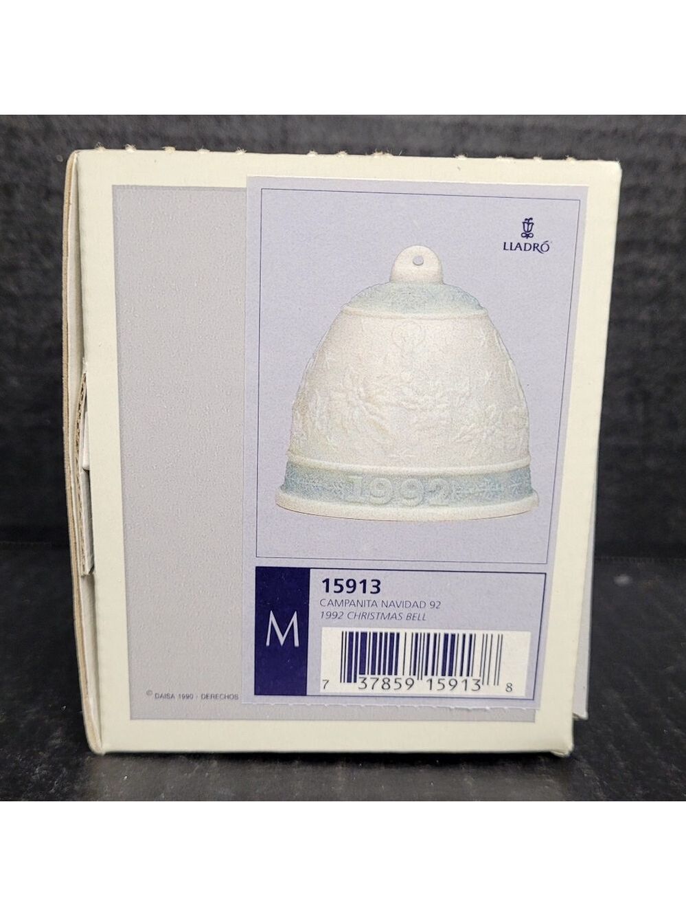 Lladro 1992  Campanita Navidad 92 Christmas Bell Ornament #15913 - Picture 12 of 12